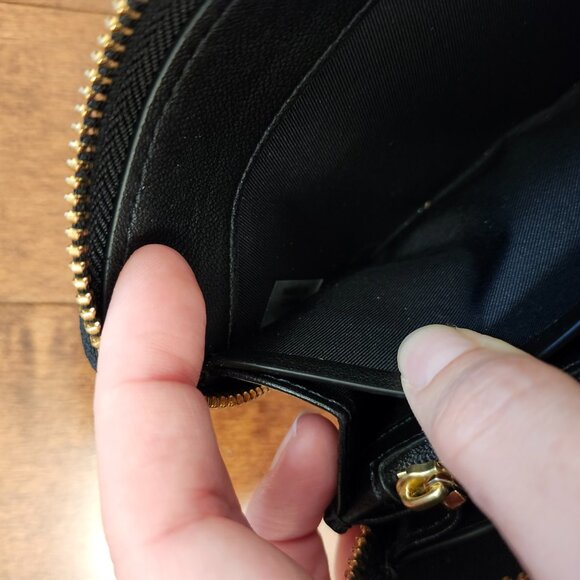 Tory Burch Kira Chevron black zip continental wallet in leather - Picture 11 of 11